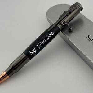 Custom Bullet Bolt Action Pen, Army Graduation Gift, Military Academy Graduation Gift, Air Force Graduation Gift, Personalized Military Gift