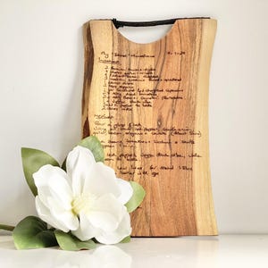 Personalised Recipe Board - Handwritten Recipe Board - Handwritten Recipe Chopping Board - Engraved Hand Writing Chopping Board