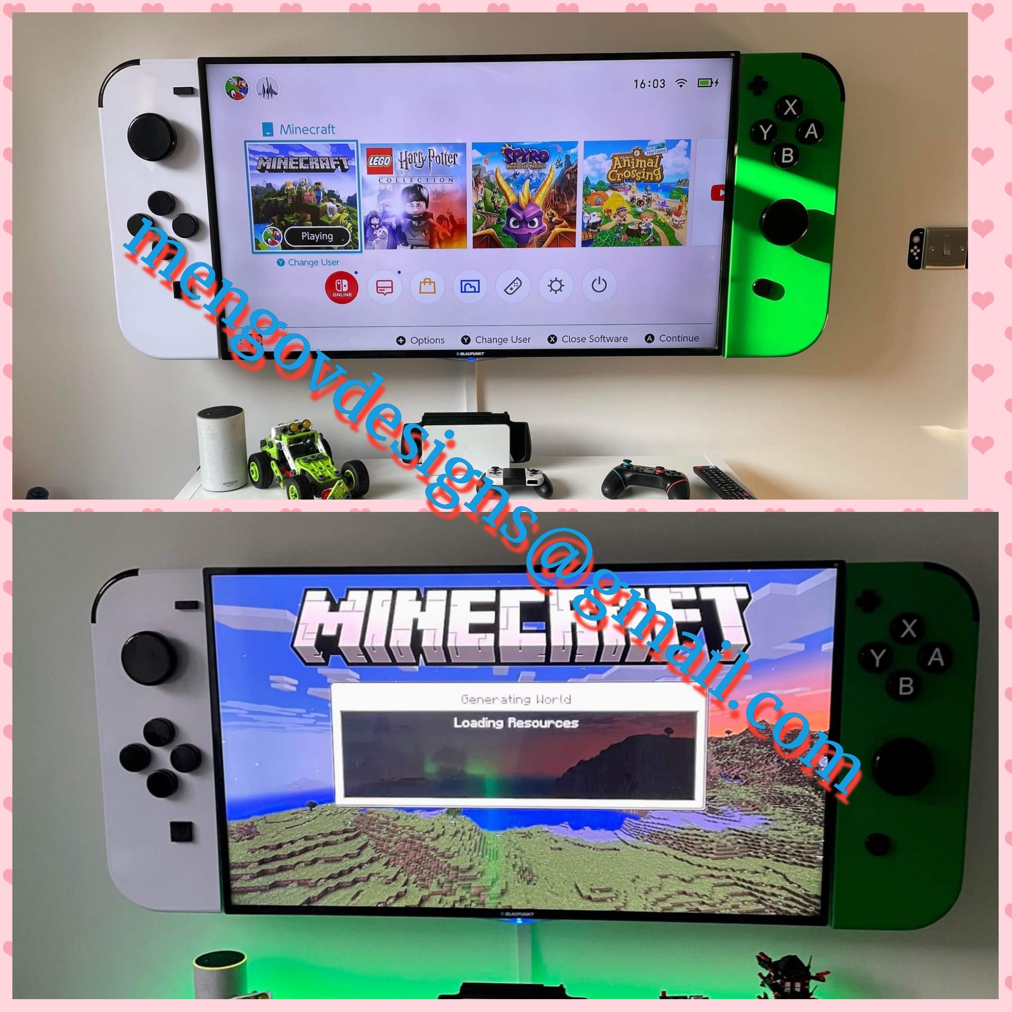 Nintendo Switch Style Tv Cabinets Wall Mounted or Free - Etsy UK