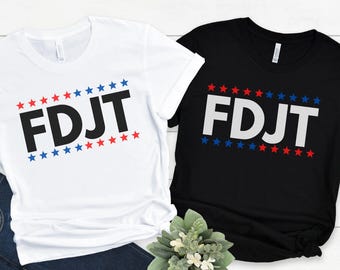 FDJT Anti-Trump Shirt, Subtle Anti Maga T-shirt, Resist Fascism