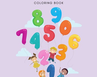 Numbers 1-50 Coloring Book Pre-k & Kindergarten