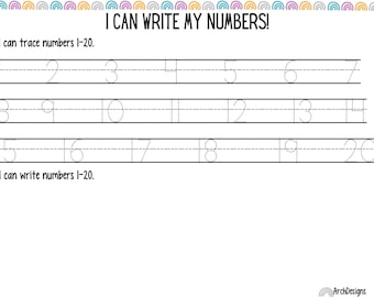I Can Write And Trace Numbers