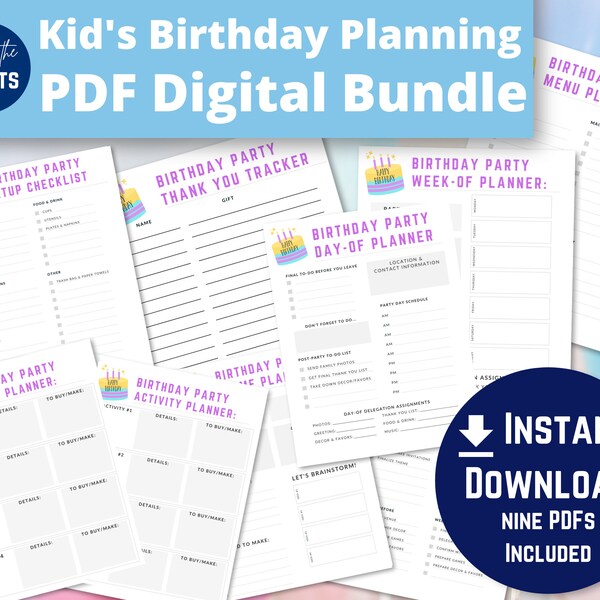 Birthday Party Plan Etsy