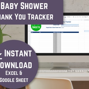 Baby Shower Gift Tracker | Thank You Note Organizer | Printable PDF & Digital Download