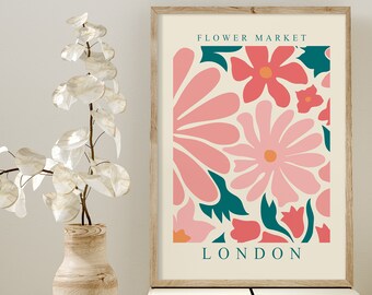 Flower Market Prints Amsterdam Poster Botanical Wall Art Floral Decor ...