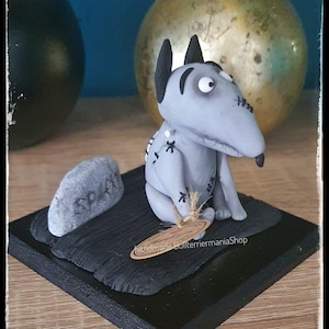 Halloween Ornament Cartoon Figurine Sparky Bull Terrier Figure perfect gift for her and him