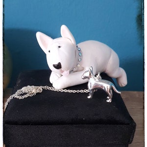 Angielski Bull Terrier Biżuteria Pudełko Prezentowe Miniaturowy Bullterier Ozdoba Bullterier Statua Bullterier Mini