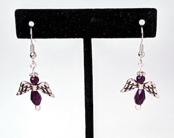 Handmade angel dangle earrings perfect for religious gifts