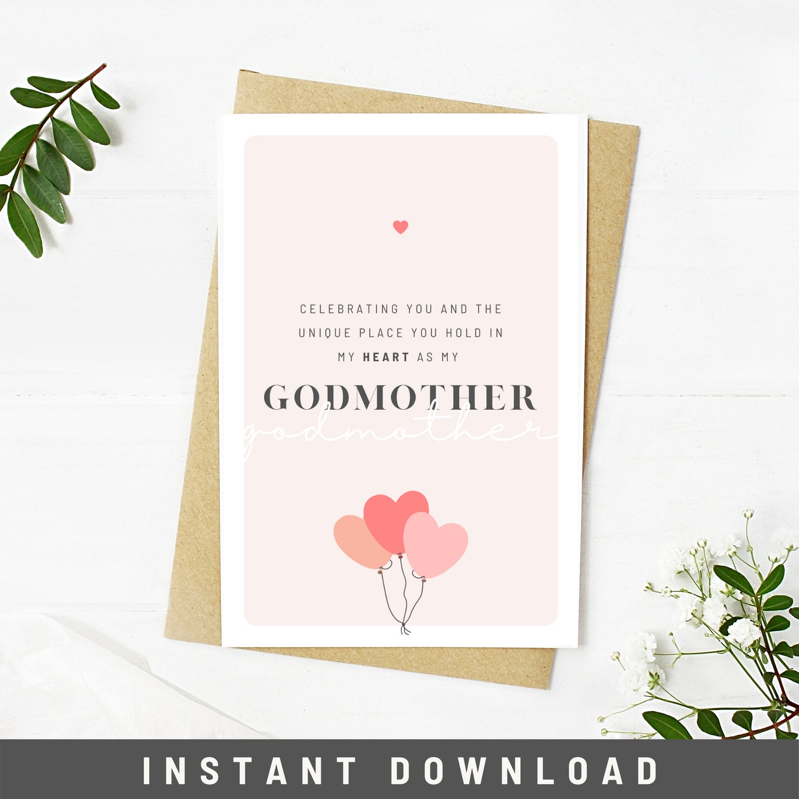 Godmother Birthday Card Happy Birthday Celebrating You | Etsy