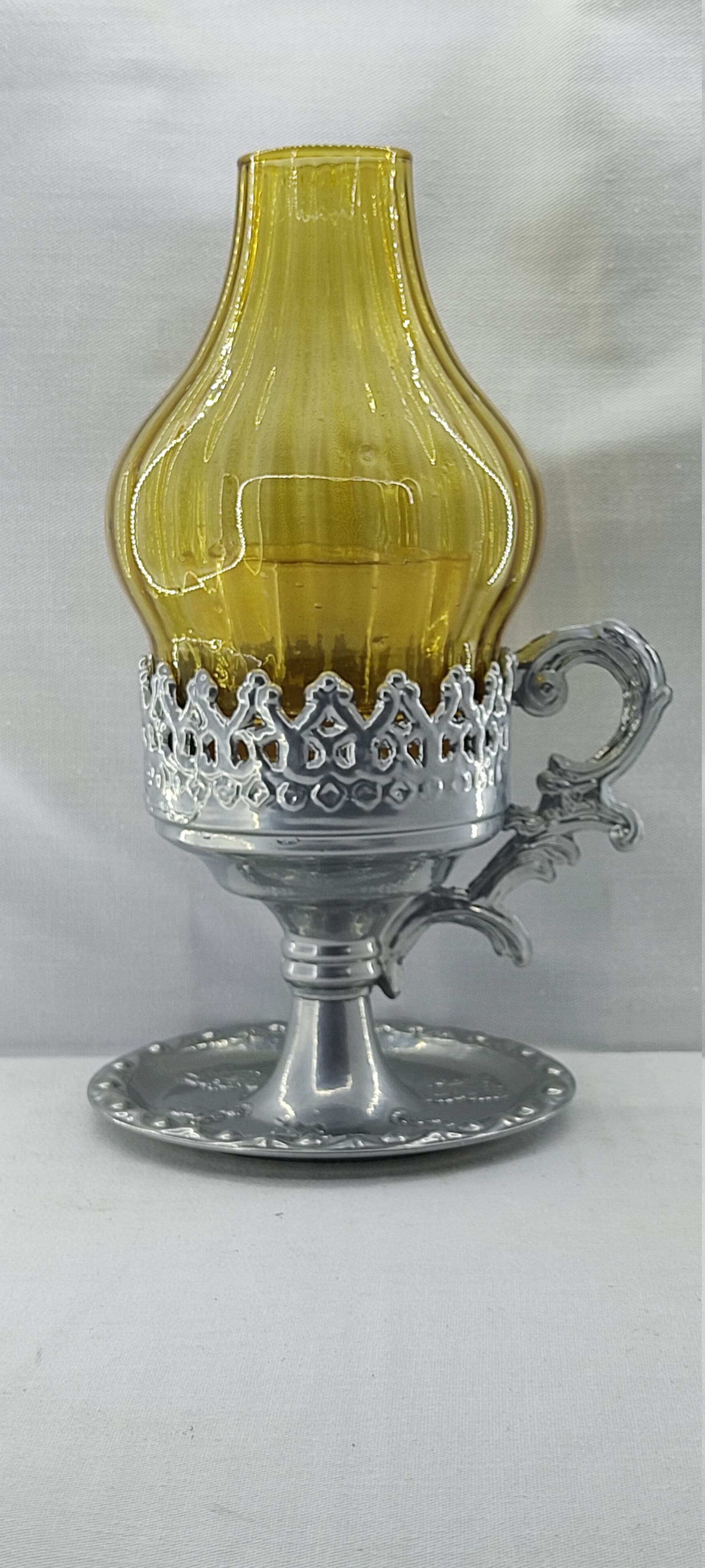 Olive oil candle lamp metallic Etsy