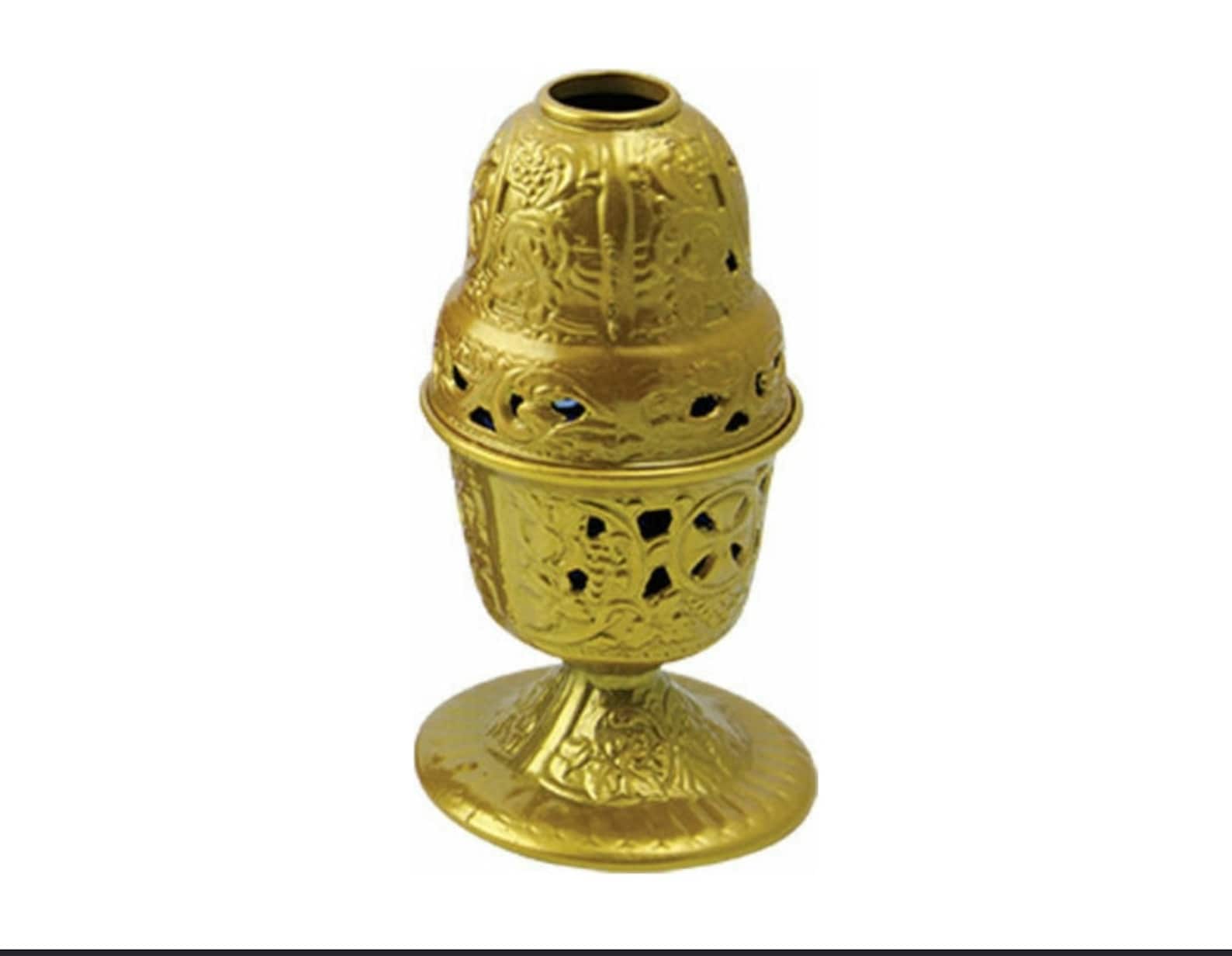 Olive oil candle lamp metallic Etsy