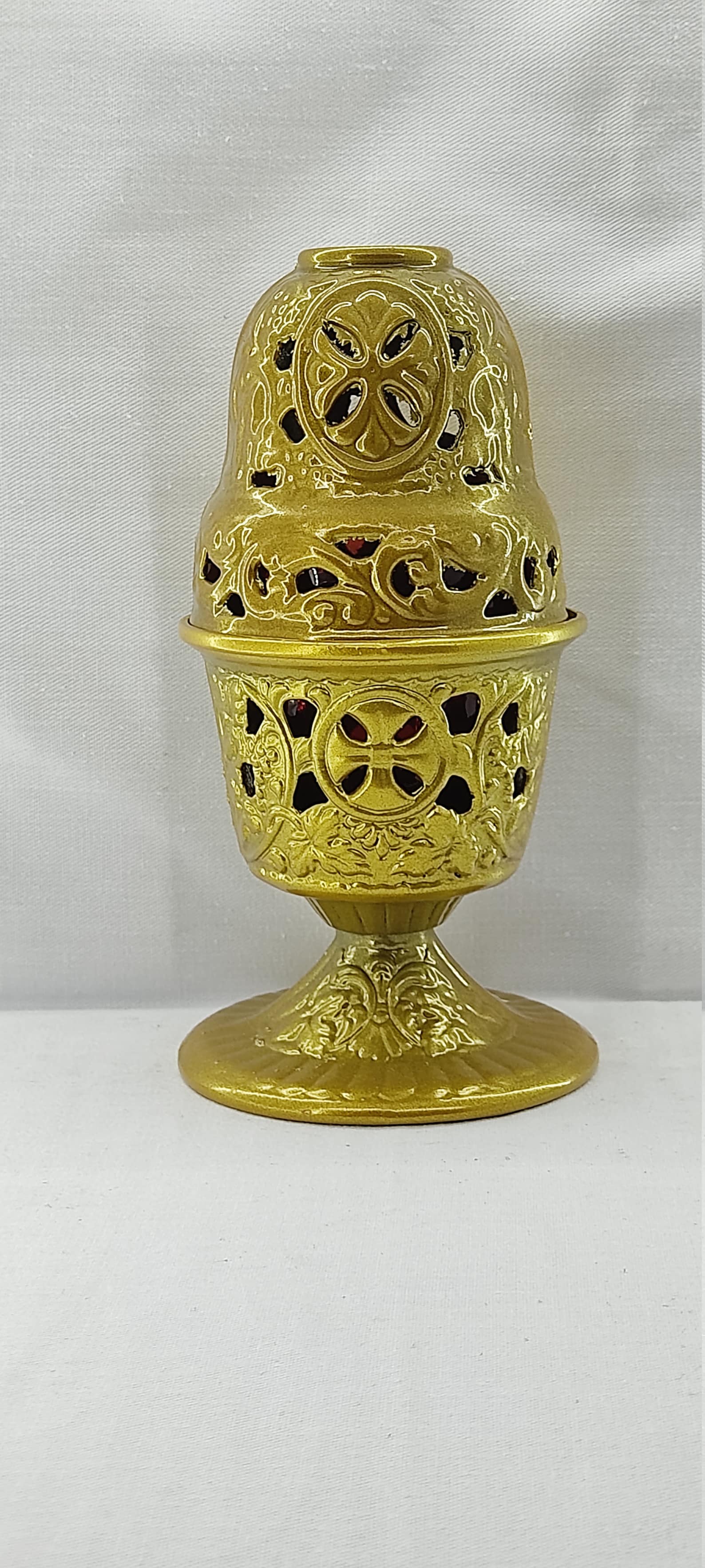 Olive oil candle lamp metallic Etsy