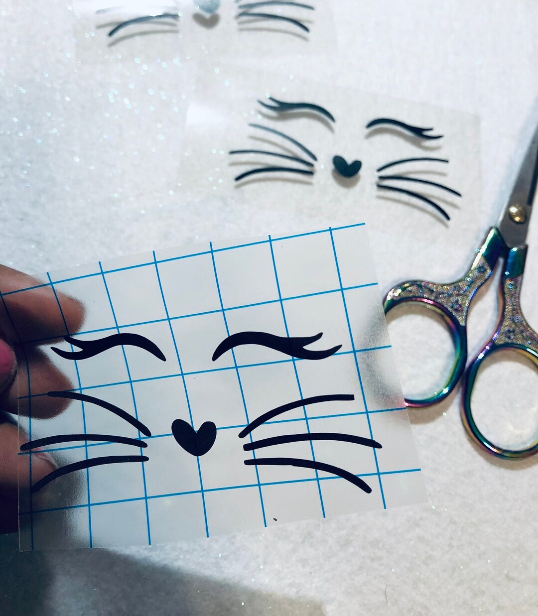 Vinyl Decal: Sheet of 3 Cutie Cat Vinyl Decals / D.I.Y Projects ...