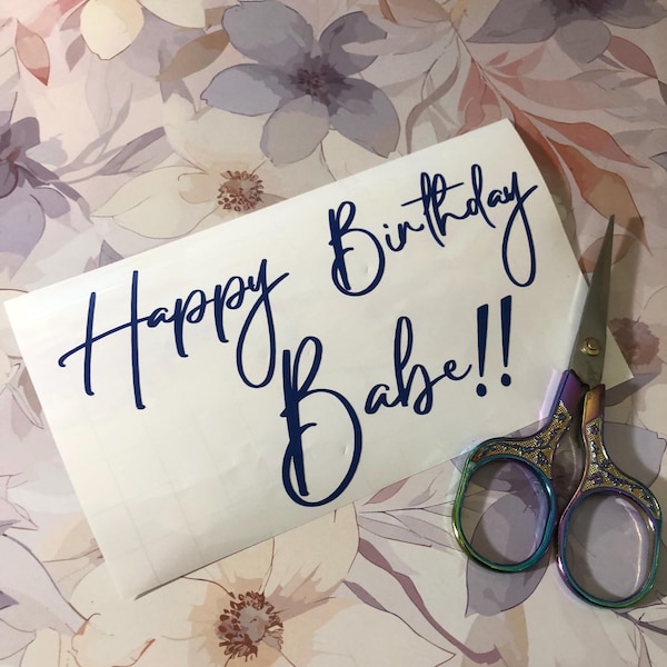 Vinyl Decal: Personalized Happy Birthday Day Vinyl Decals / D.I.Y Project