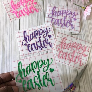 Vinyl Decal: Happy Easter Vinyl Decals / D.I.Y Project (1 Decal) / Easter