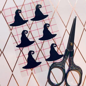Vinyl Decal: Sheet of 6 Witch Hat Vinyl Decals