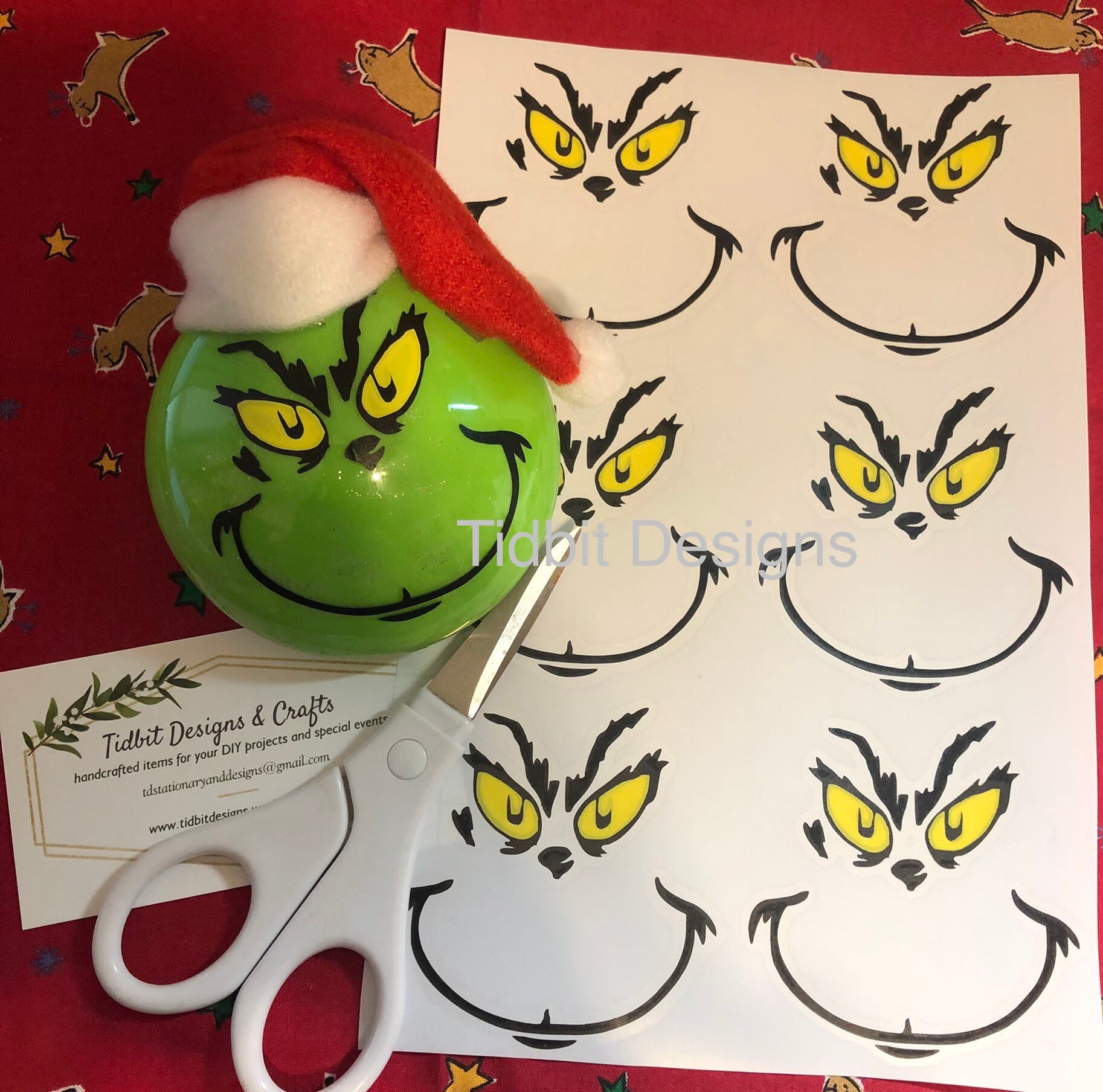 grinch face decal for pitcher - etsy