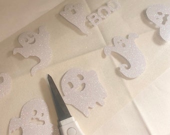 Iron on / HTV: Set of 10 Ghost Iron On Decal / Tshirt / Iron On Decal / DIY Projects