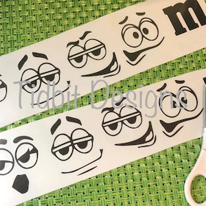 Vinyl Decal: Candy Face Inspired Decals (Fun Colors) / Face Silhouette Vinyl Decal / D.I.Y Project (2”)