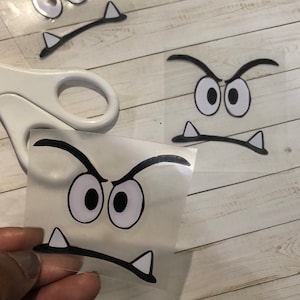 Vinyl Decal: Set of 4 Goomba Vinyl Decals (2.25&quot; Wide)
