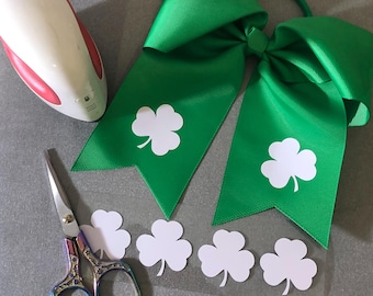 Iron on / HTV:  Sheet of 4 Clovers Iron On Decal / Tshirt / DIY Projects (1.50" Wide)