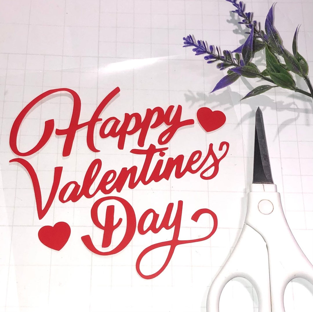 Vinyl Decal Happy Valentines Day Vinyl Decal / D.I.Y Project