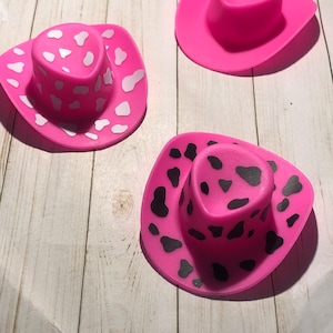 Pink Mini Cowgirl / Cowboy Favor Hat / Doll Hat / Table Favor /  Bottle Hat / Party Favor
