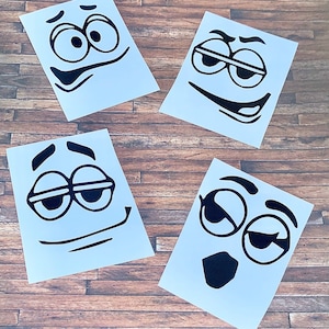 Vinyl Decal: Candy Character Inspired Decals / Face Silhouette Vinyl Decal / D.I.Y Project (1 Decal)
