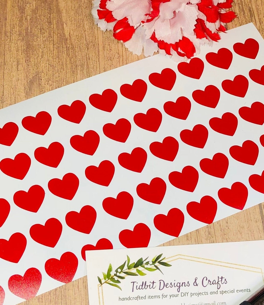 Vinyl Decal: Sheet of Heart Vinyl Decal / DIY Project / Valentines Day ...