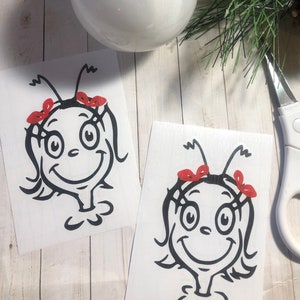 Vinyl Decal: Christmas Girl Inspired Character Vinyl Decals / D.I.Y Project (1 Decal)