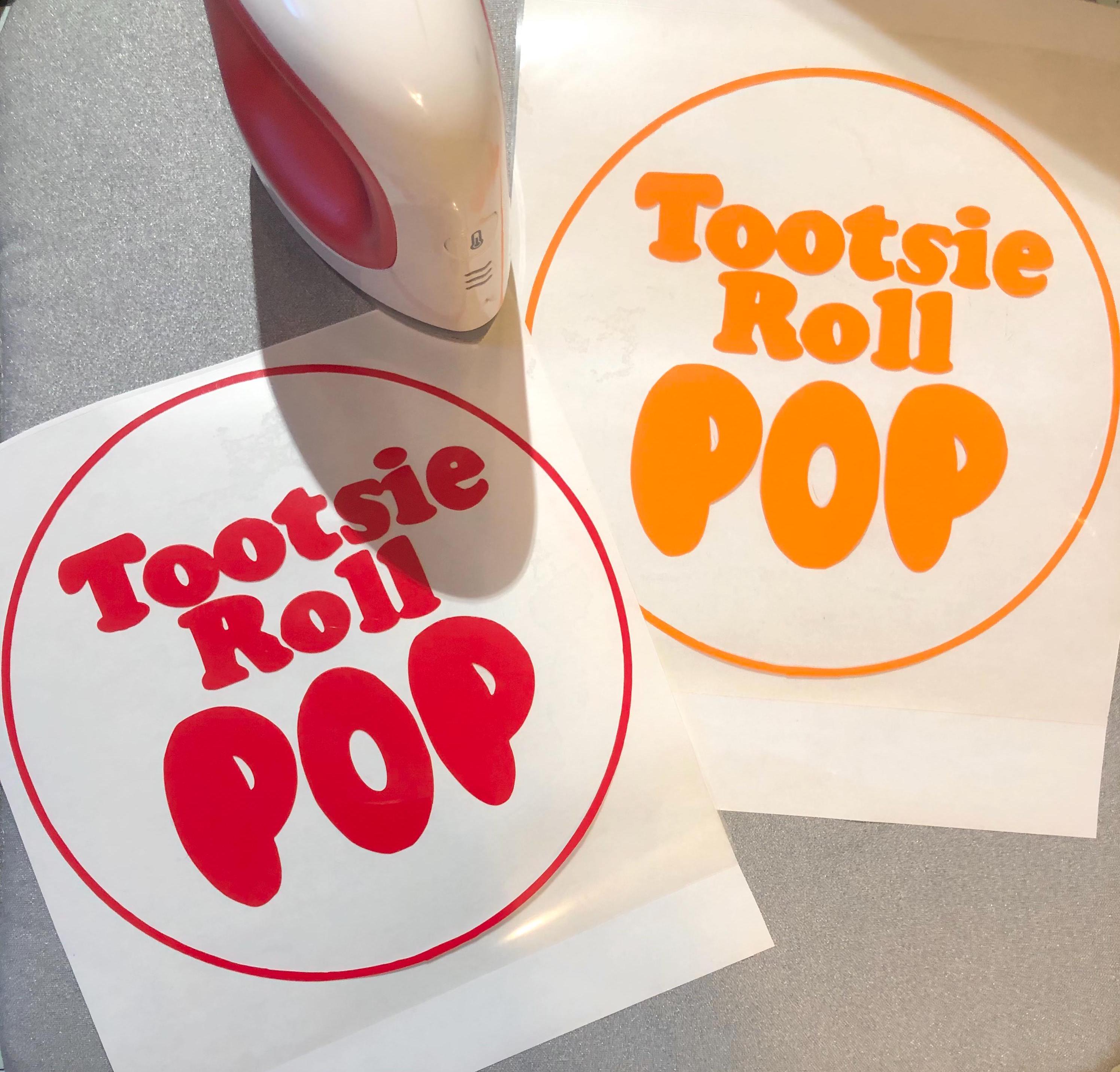 Iron on / HTV: Candy Logo / Lollipop Iron On Decal / TootsieRoll Pop/ Tshirt Design/ Iron On Decal / DIY Projects (1 Iron On) Costume Idea