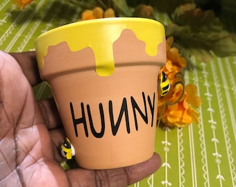 Vinyl Decal: Hunny + Dripping Honey Decals and Bee Set / Flower Pot Decals / DIY project
