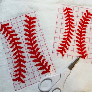 Vinyl Decal: Baseball Stitches Vinyl Decals - Many Colors (1 Decal)