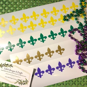 Vinyl Decal: Set of 24 Small- 1.25" Fleur-de-lis Sticker / D.I.Y Project