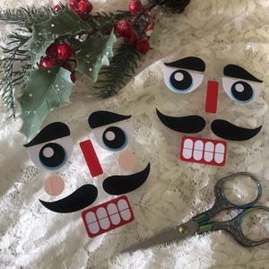 Vinyl Decal: Cartoon Face Mr. Nutcracker / Fishbowl DIY / Flower Pot DIY / Christmas Decorations / Cartoon (1 Decal)