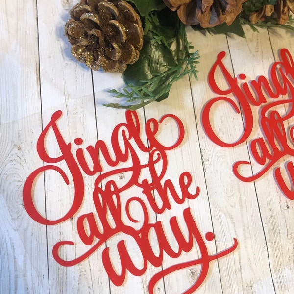 Vinyl Decal: Jingle all the Way - Vinyl Decal / Family Fun DIY / Gift DIY Project /Christmas / Winter Craft