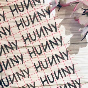 Vinyl Decal: Bulk Set of 10 HUNNY Vinyl Decal / Flower Pot Decal / DIY project (Many Sizes)