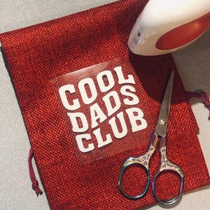 Iron Decal / HTV: Cool Dads Club Iron On Decal / Tshirt /  Iron On Decal / DIY Projects-HTV Iron on Decal (1 decal)