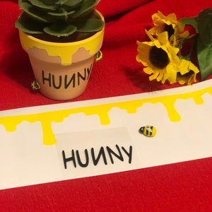 Vinyl Decal: Hunny + Dripping Honey Decals and Bee Set / Flower Pot Decals / DIY project
