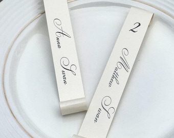Wedding Place Card Scrolls- Event Table Assignments / Custom Printed Table Assignments