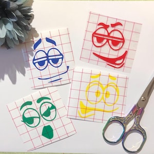 Vinyl Decal: Candy Character Inspired Decals / Face Silhouette Vinyl Decal / D.I.Y Project (1 Decal)