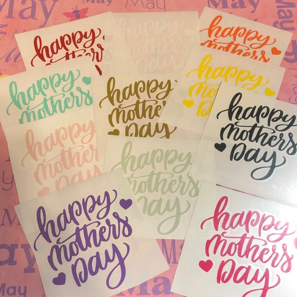 Vinyl Decal: Happy Mothers Day or Fathers Day Vinyl Decals / D.I.Y Project (1 Decal)  3" Decal