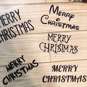 Vinyl Decal: Merry Christmas (Many Font Styles / 1 Decal) Vinyl Decals / D.I.Y Project