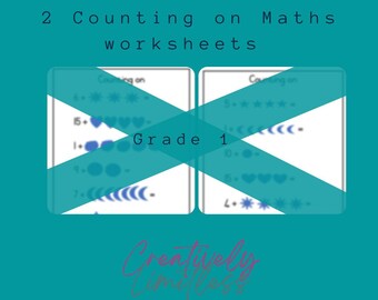 Pack of 2 Counting on Worksheets | Maths | Counting | Number sense | Teaching Resource | School work | Foundation Phase | Grade 1 | for Kids