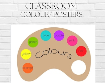 Classroom | Colour | Posters | Artist Pallet | Teachers Resource | Classroom Decor | Art Class | Artist Pallet | Paint set | School | Pre- K