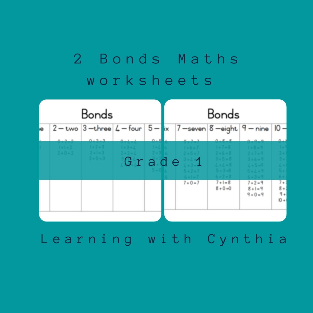 Number Bonds 1 - 10 | Pack of 2 Worksheets | Maths | Addition | Number Sense | Teaching Resource | School Work | Grade 1 | Foundation Phase