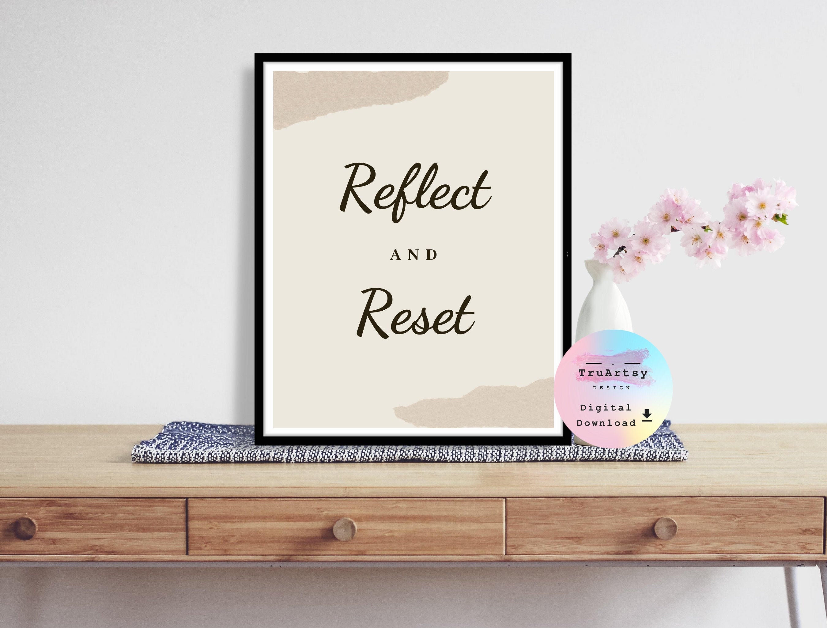 Calming Wall Art Quote for Meditation Reflection & Etsy