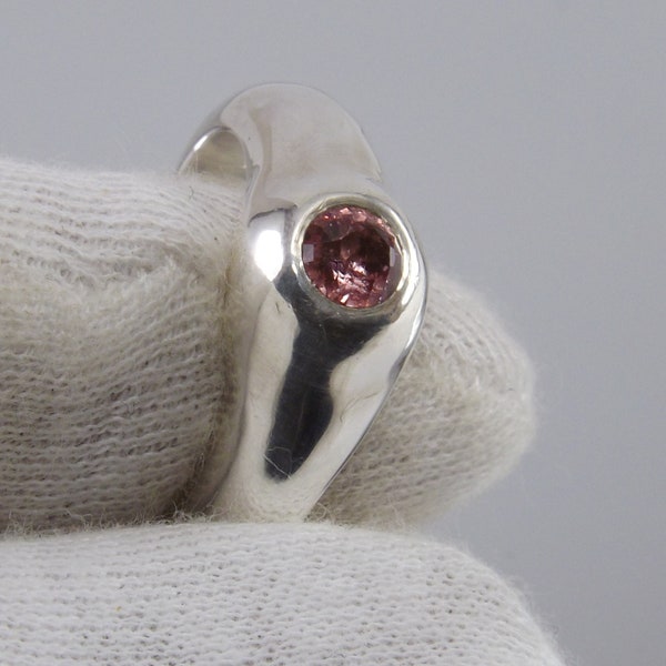 Domed Rings/ Anthill Garnet or Burmese Spinel Ring/ Silver Statement Ring/ One-of-a-kind Fine Jewelry/ Gemstone Jewelry