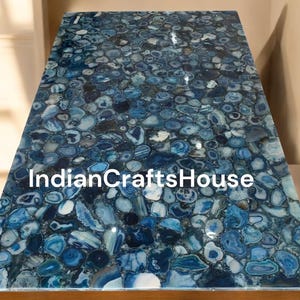 Blue Agate Tabletop, Agate Dining Tabletop, Natural Agate Slabs