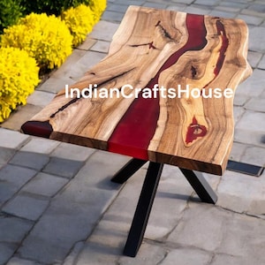 Epoxy table top live edge Home Decor